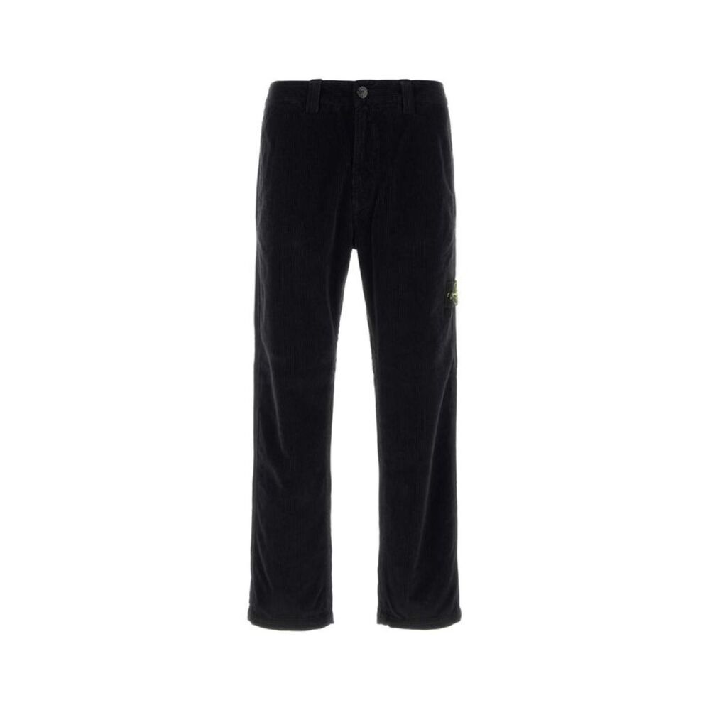 Stone Island Men Black Corduroy Pant